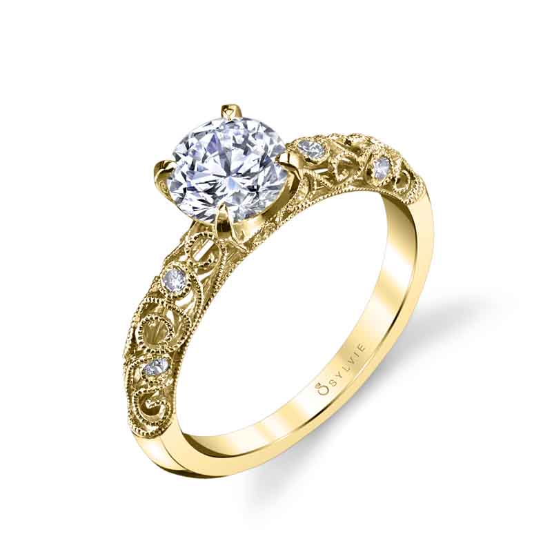 Jacqueline - Vintage Inspired Solitaire Engagement Ring
