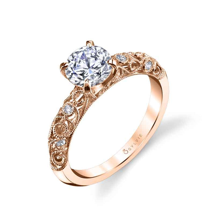 Jacqueline - Vintage Inspired Solitaire Engagement Ring