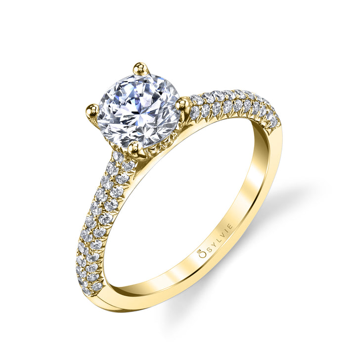 Elienor - Micro Pave Solitaire Engagement Ring