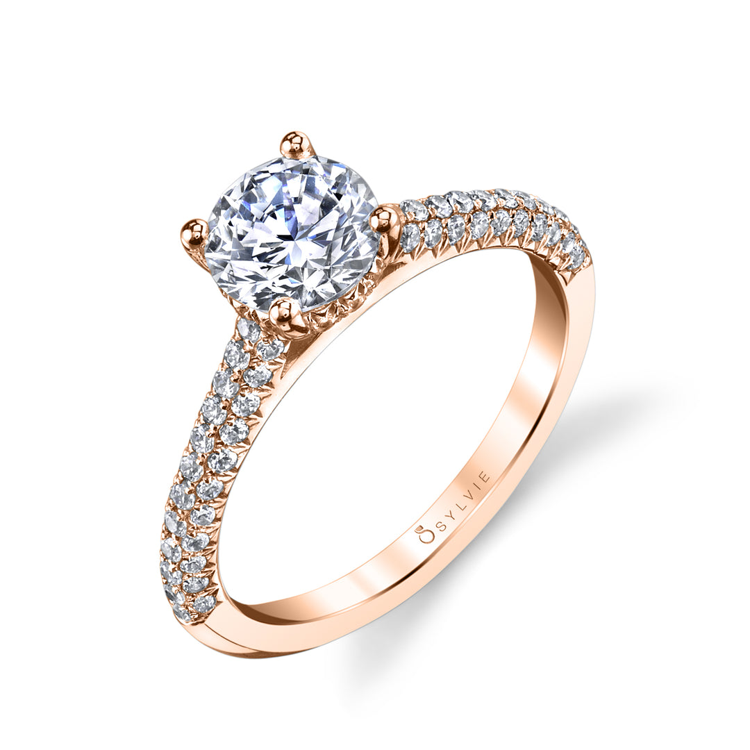 Elienor - Micro Pave Solitaire Engagement Ring