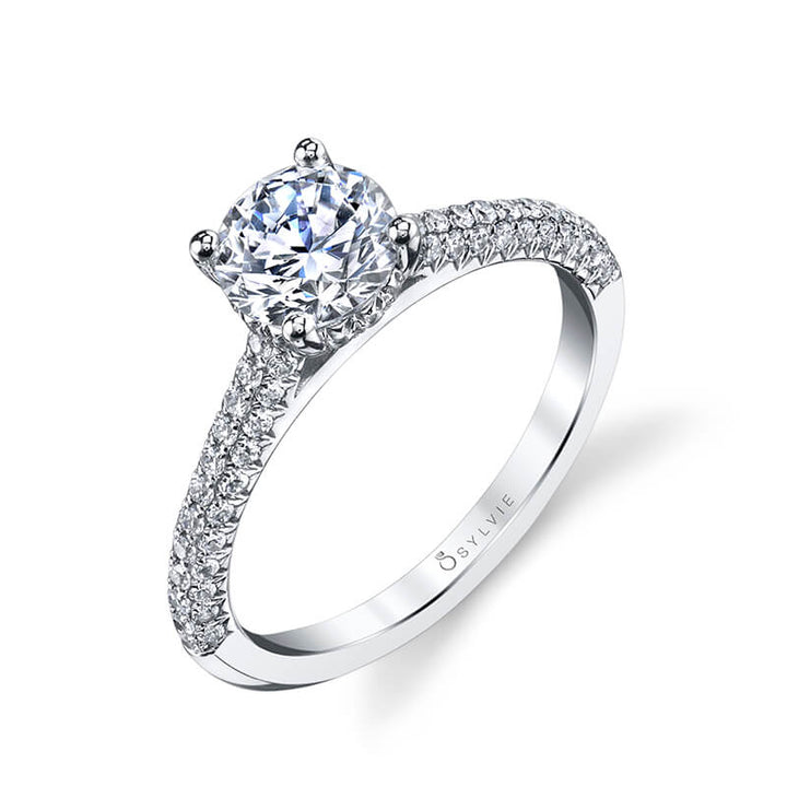 Elienor - Micro Pave Solitaire Engagement Ring