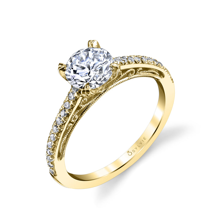 Round Cut Classic Solitaire Engagement Ring - Amorette