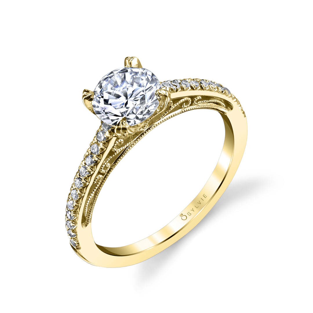 Round Cut Classic Solitaire Engagement Ring - Amorette