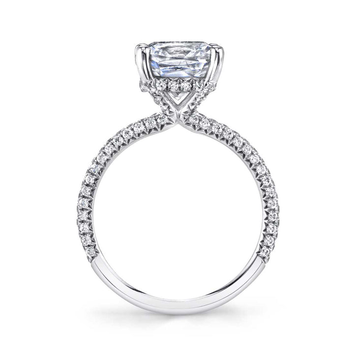 Round Cut 3 Carat Classic Pave Engagement Ring - Jayla