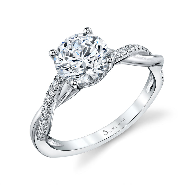 Hidden Halo Engagement Ring
