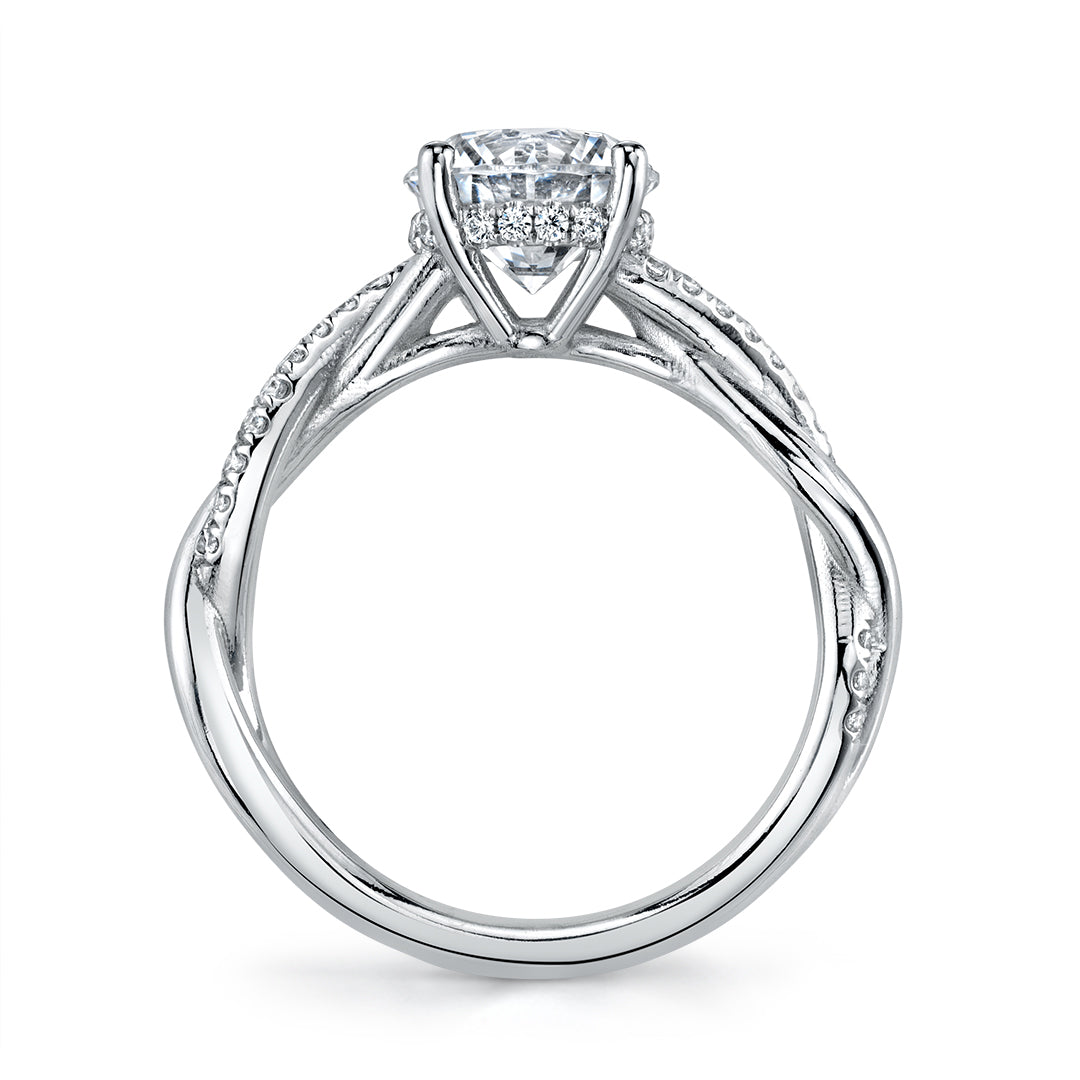 Hidden Halo Engagement Ring