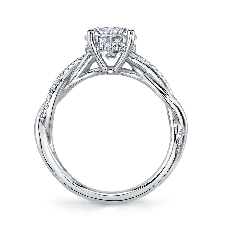 Hidden Halo Engagement Ring