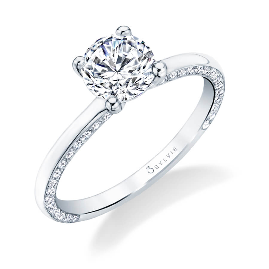 Messaline - Modern Solitaire Engagement Ring