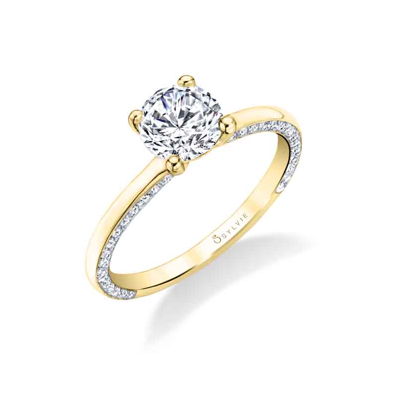 Messaline - Modern Solitaire Engagement Ring