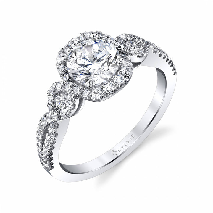 Modern Spiral Engagement Ring