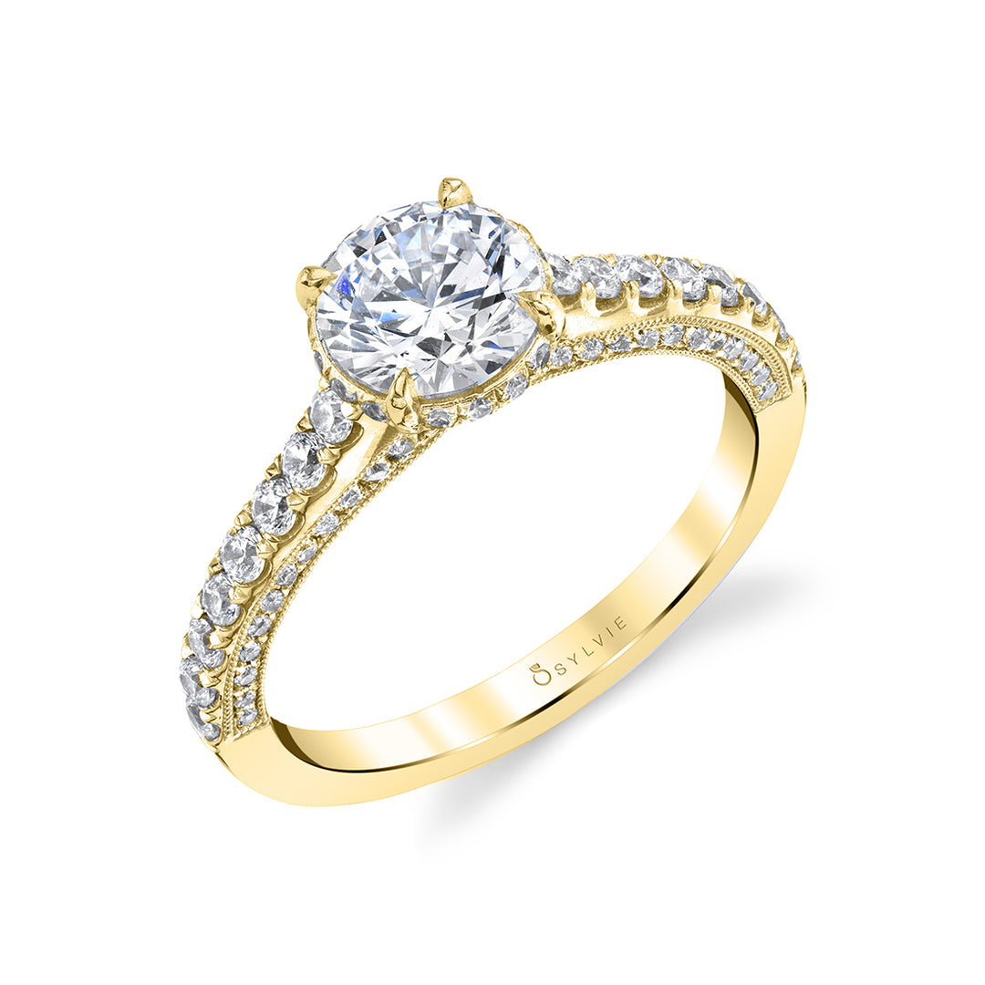 Hidden Halo Engagement Ring - Hyacinthe
