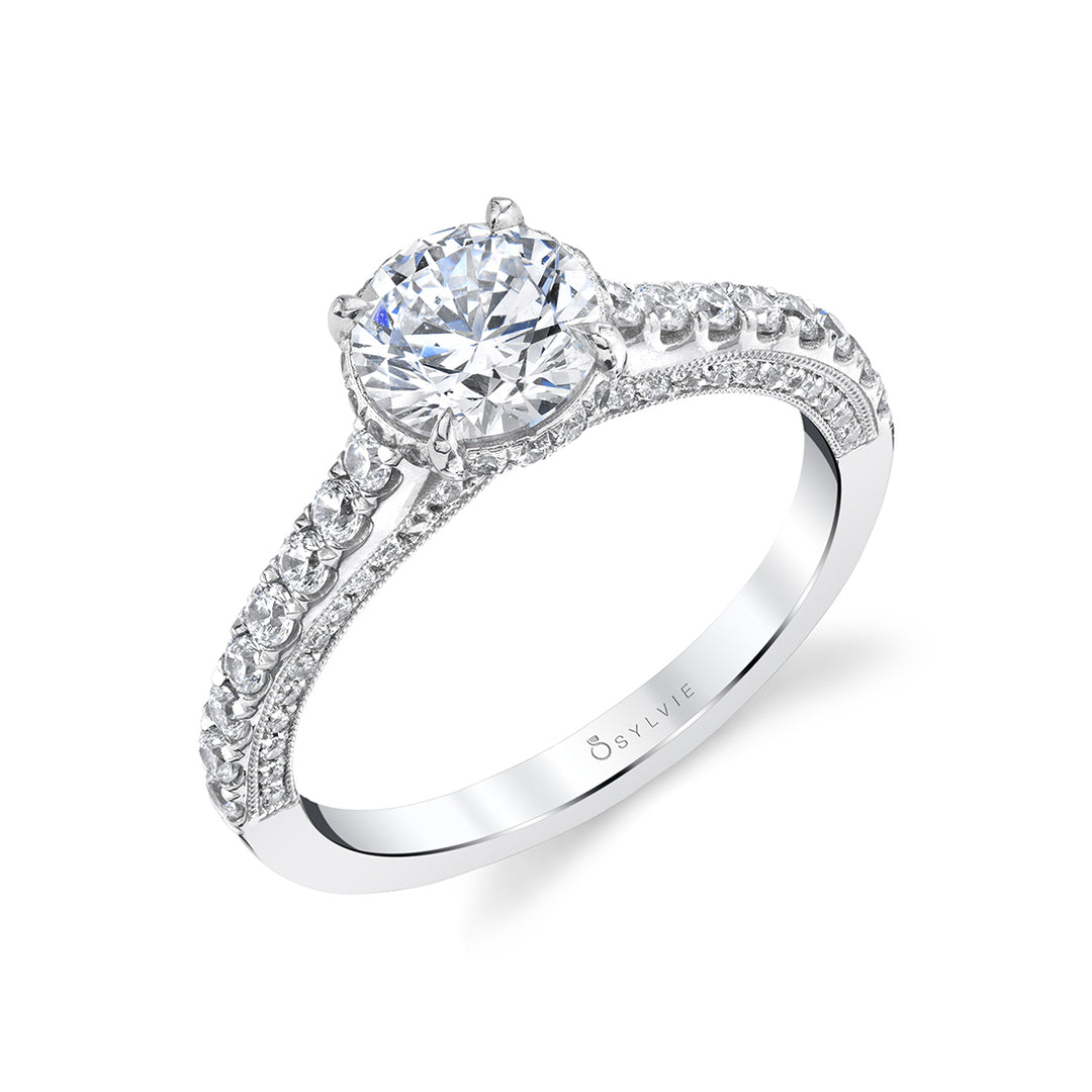 Hidden Halo Engagement Ring - Hyacinthe