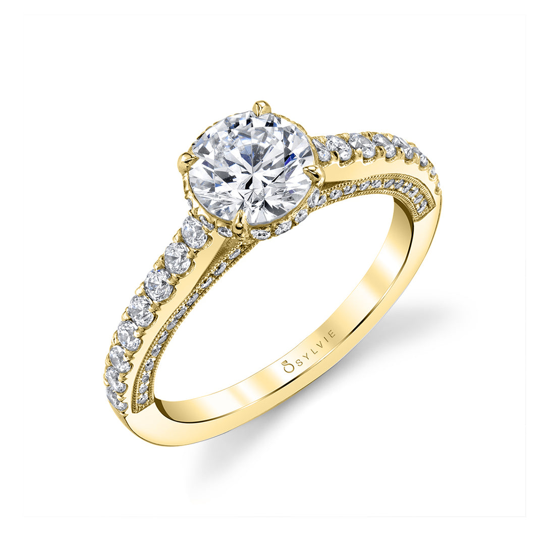 Hidden Halo Engagement Ring - Marianna