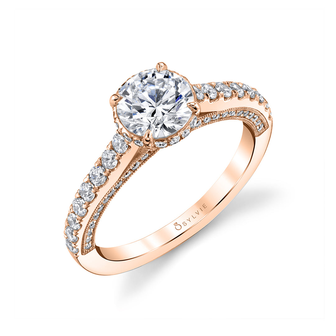 Hidden Halo Engagement Ring - Marianna