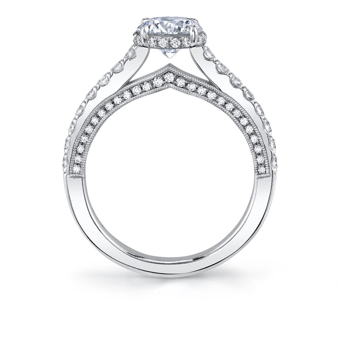 Hidden Halo Engagement Ring - Marianna