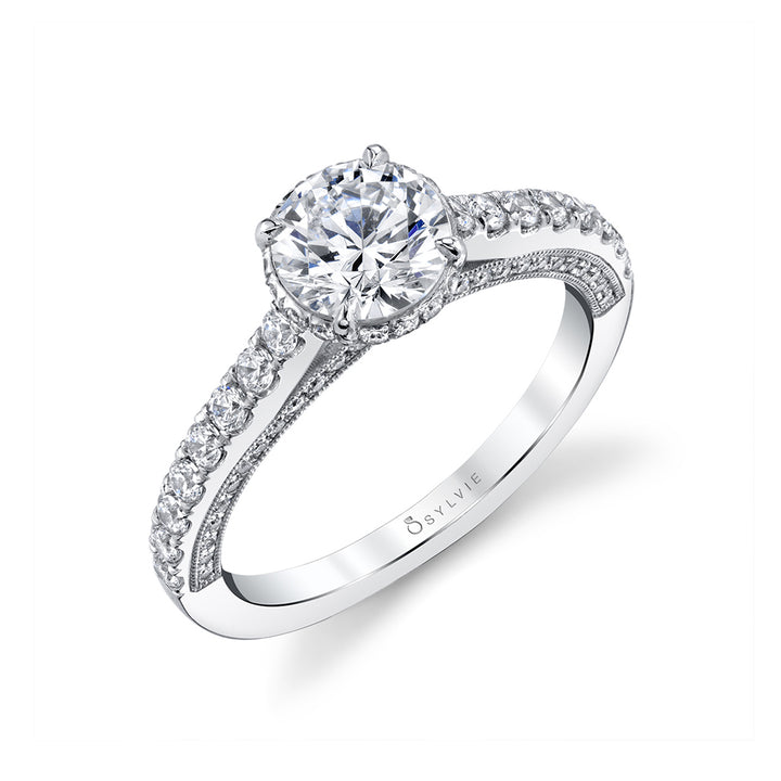 Hidden Halo Engagement Ring - Marianna