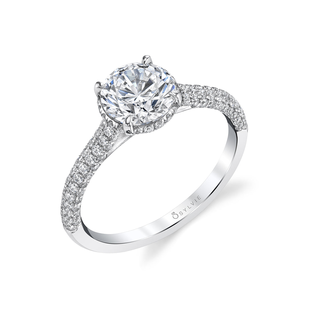 Hidden Halo Engagement Ring - Priscilla