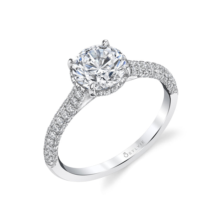Hidden Halo Engagement Ring - Priscilla