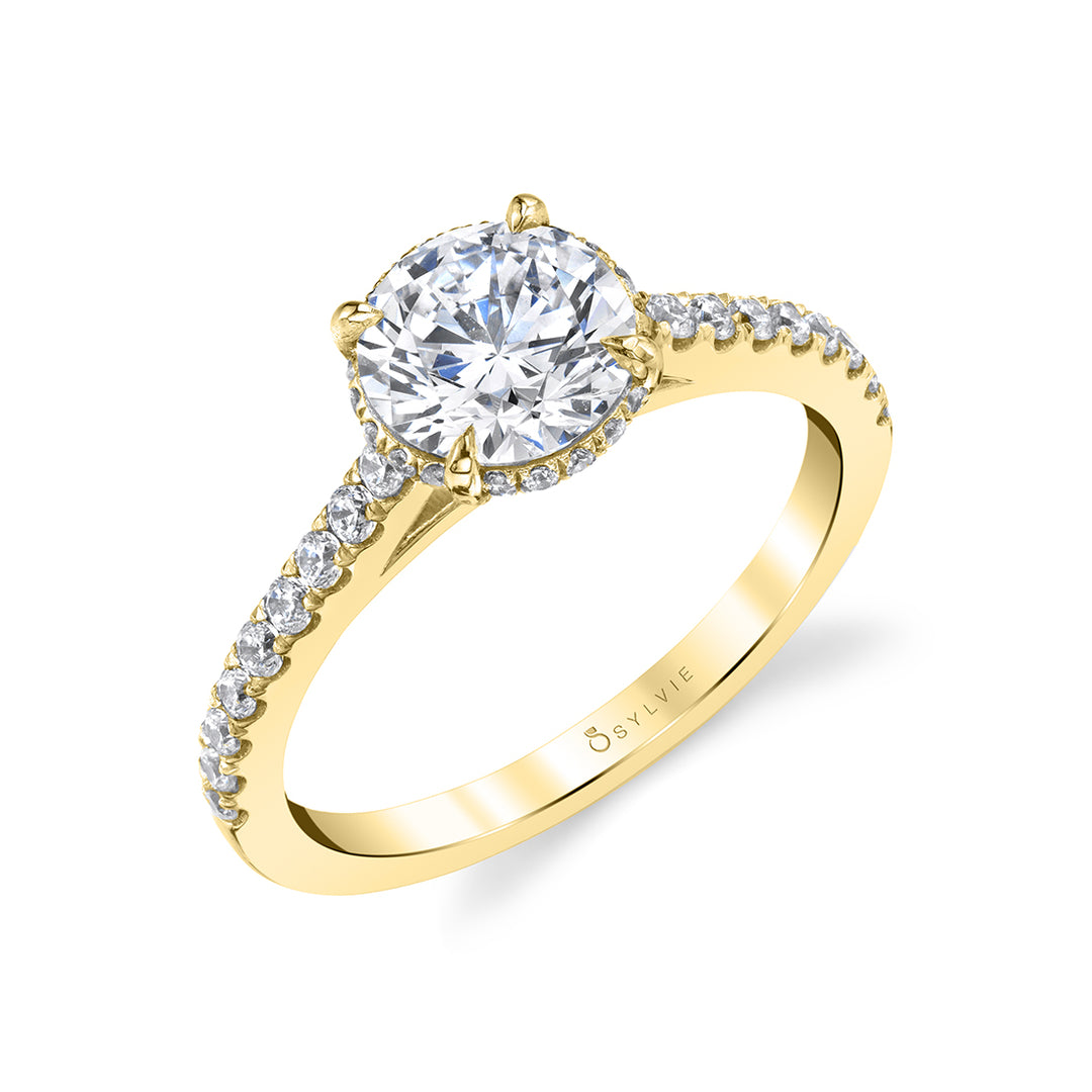 Hidden Halo Engagement Ring - Vienna