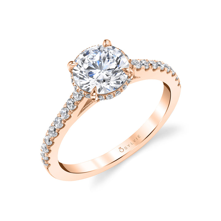 Hidden Halo Engagement Ring - Vienna