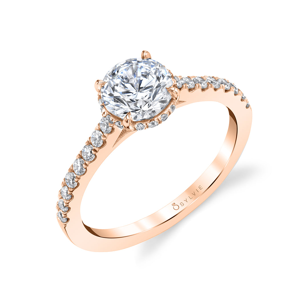 Hidden Halo Engagement Ring - Anastasia