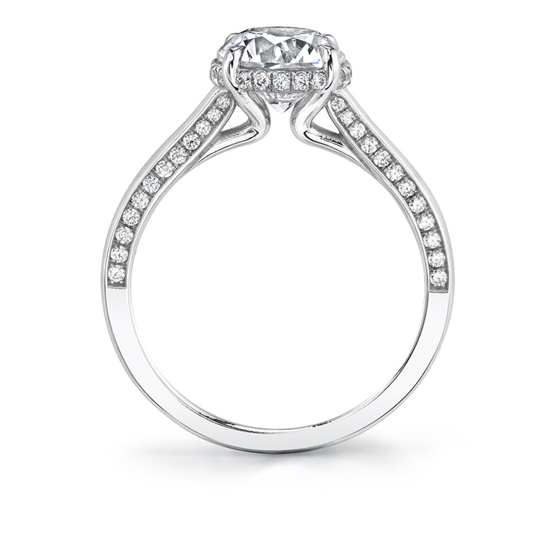 Hidden Halo Engagement Ring - Calina