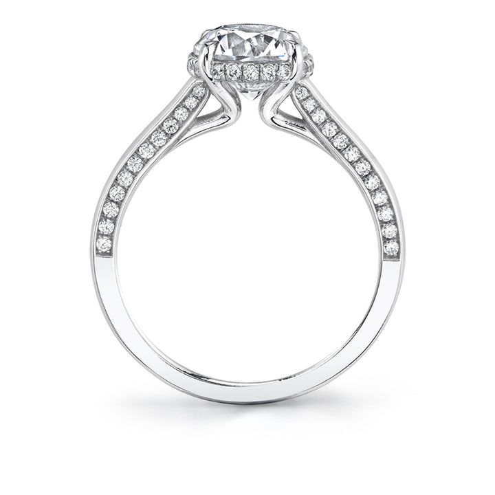 Hidden Halo Engagement Ring - Calina