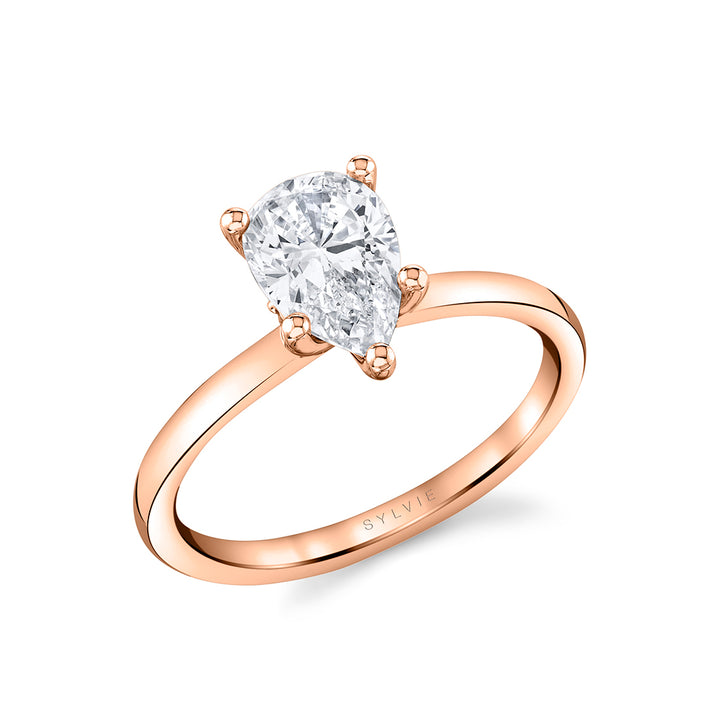 Pear Cut Solitaire Engagement Ring - Dominique