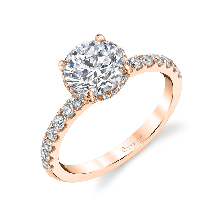 Classic Engagement Ring with Hidden Halo - Xenia