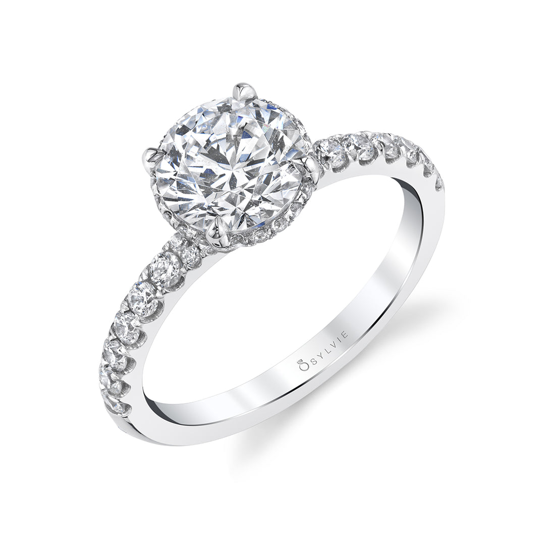 Classic Engagement Ring with Hidden Halo - Xenia