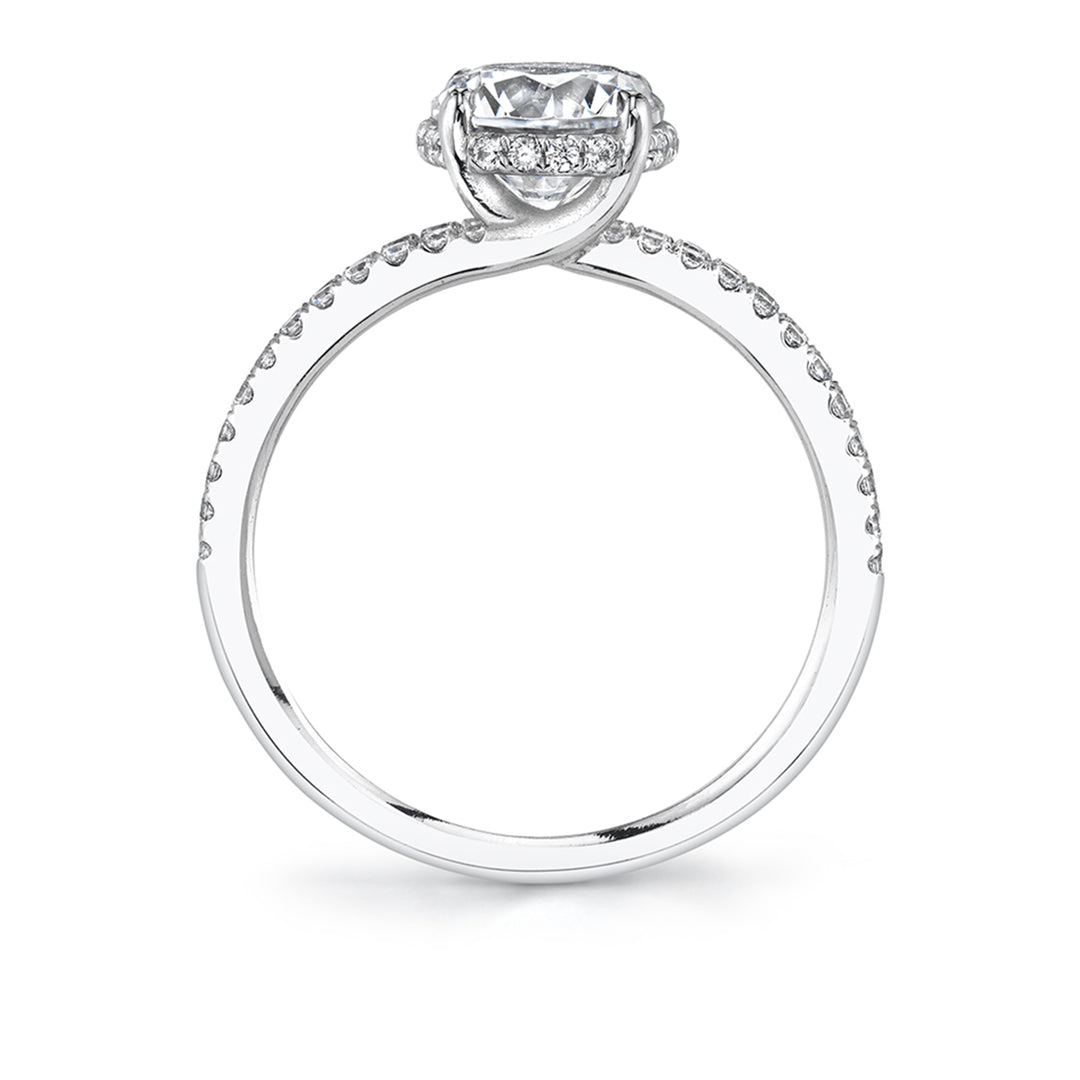 Classic Engagement Ring with Hidden Halo - Halle