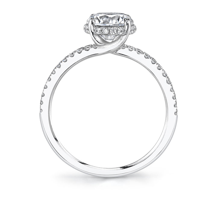Classic Engagement Ring with Hidden Halo - Halle