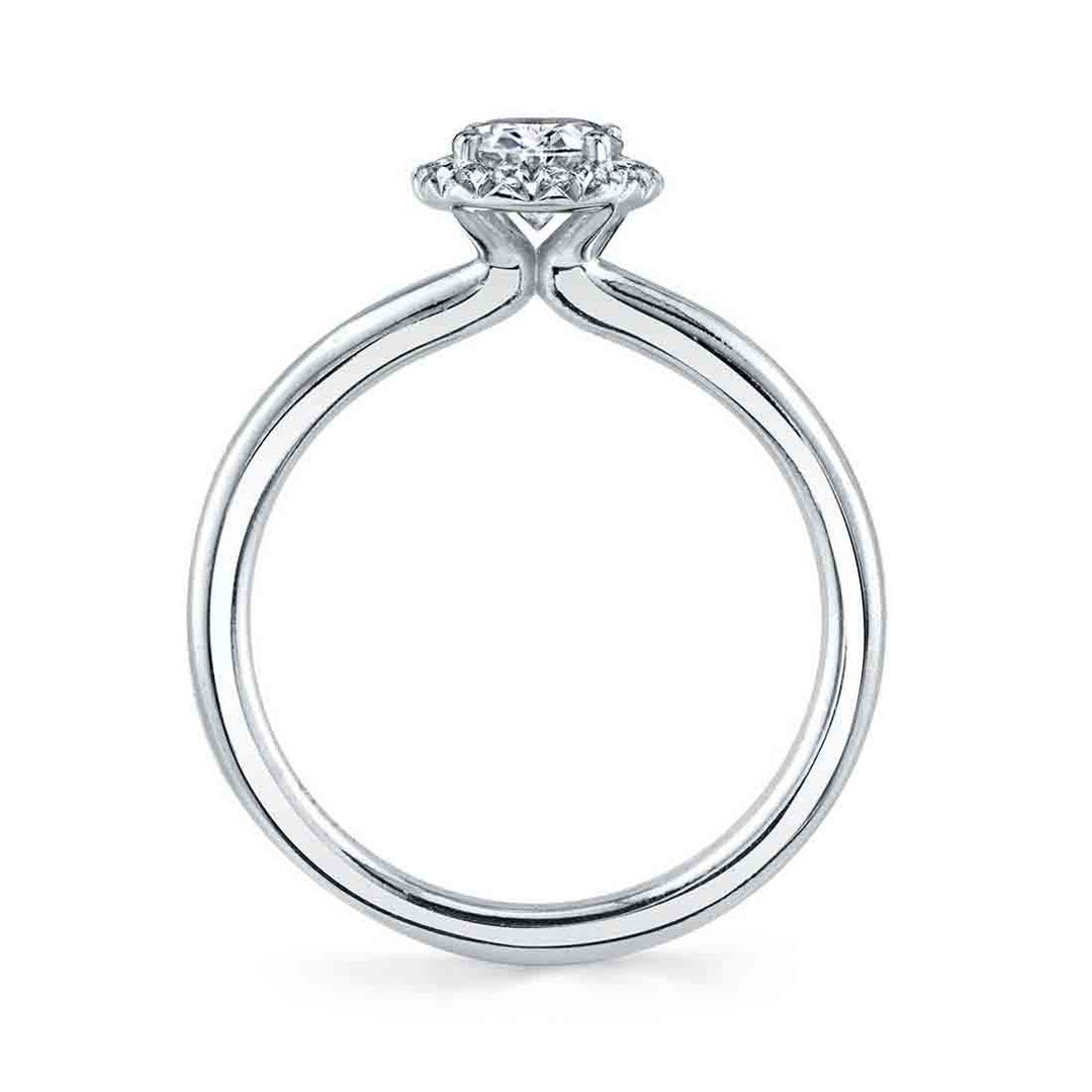 Oval Cut Solitaire Halo Engagement Ring - Elsie