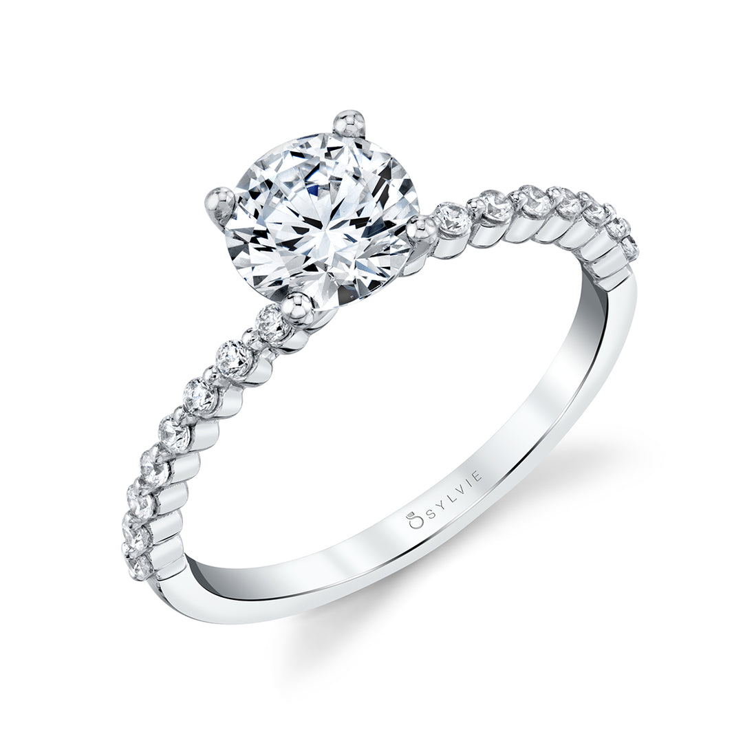 ROUND SOLITAIRE ENGAGEMENT RING -.16