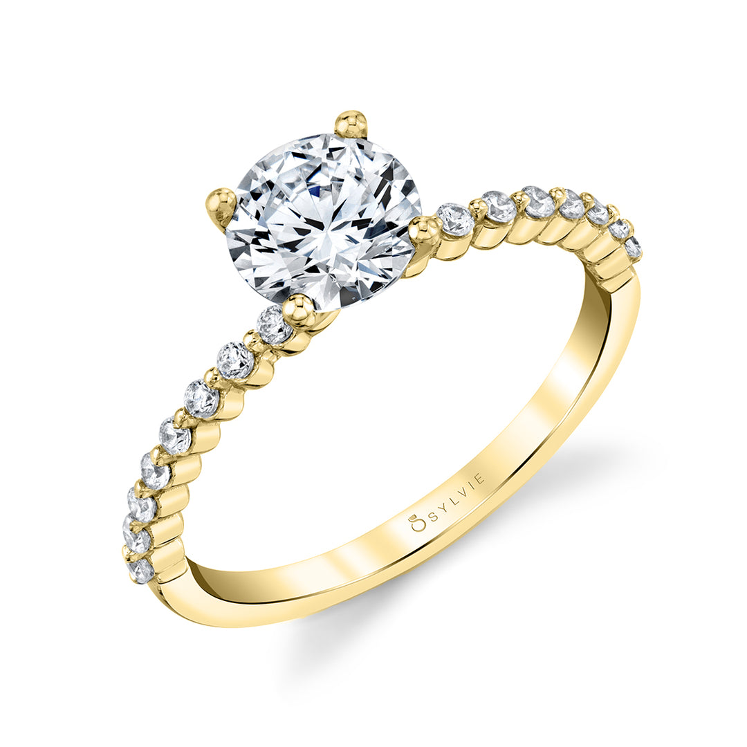 ROUND SOLITAIRE ENGAGEMENT RING -.16