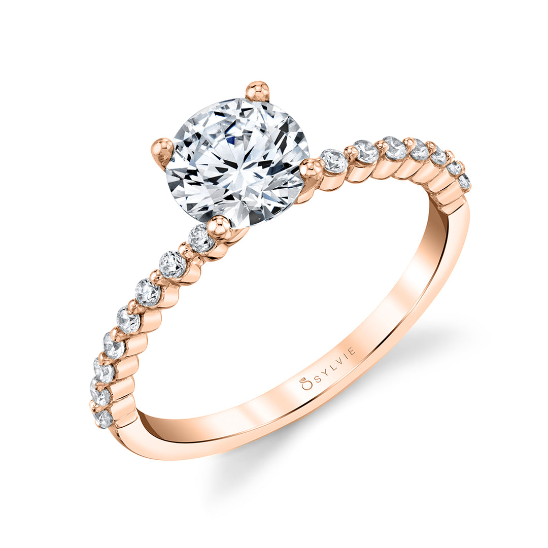 ROUND SOLITAIRE ENGAGEMENT RING -.16