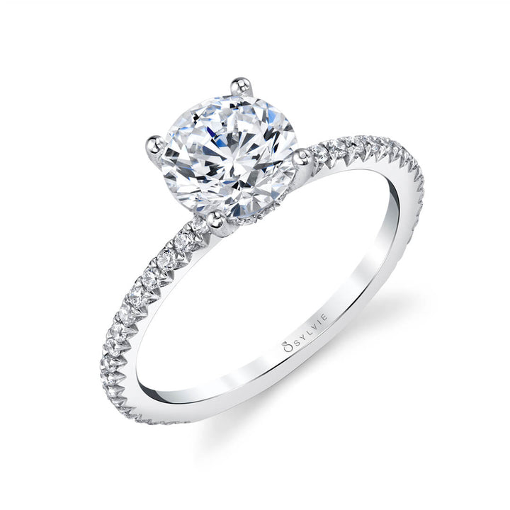 Round Cut Classic Engagement Ring - Maryam