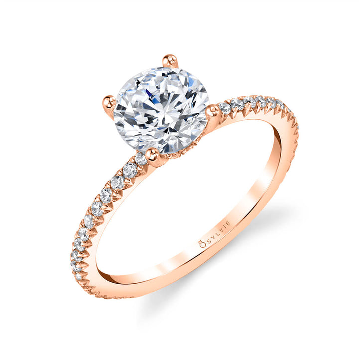 Round Cut Classic Engagement Ring - Maryam