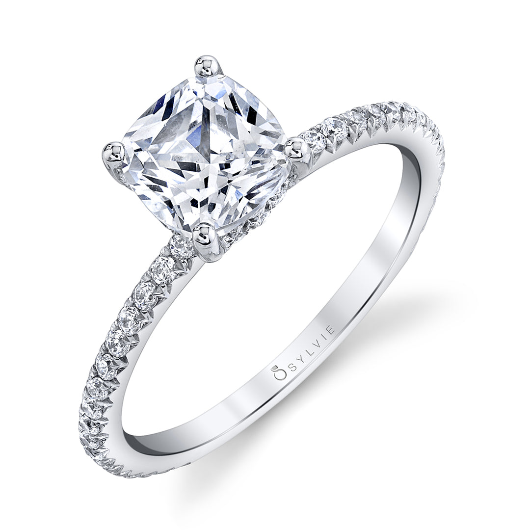 Cushion Cut Classic Engagement Ring - Maryam