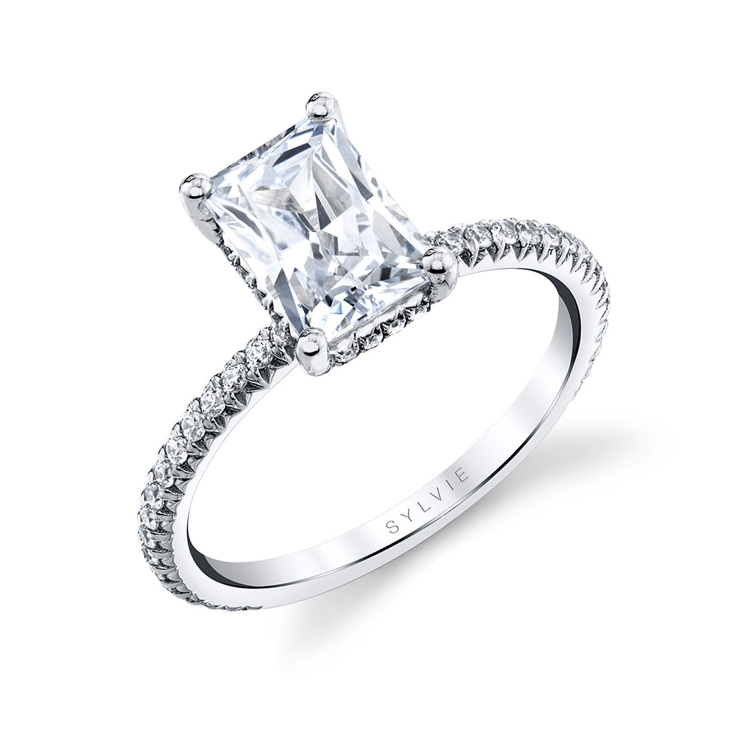 Radiant Cut Classic Engagement Ring - Maryam