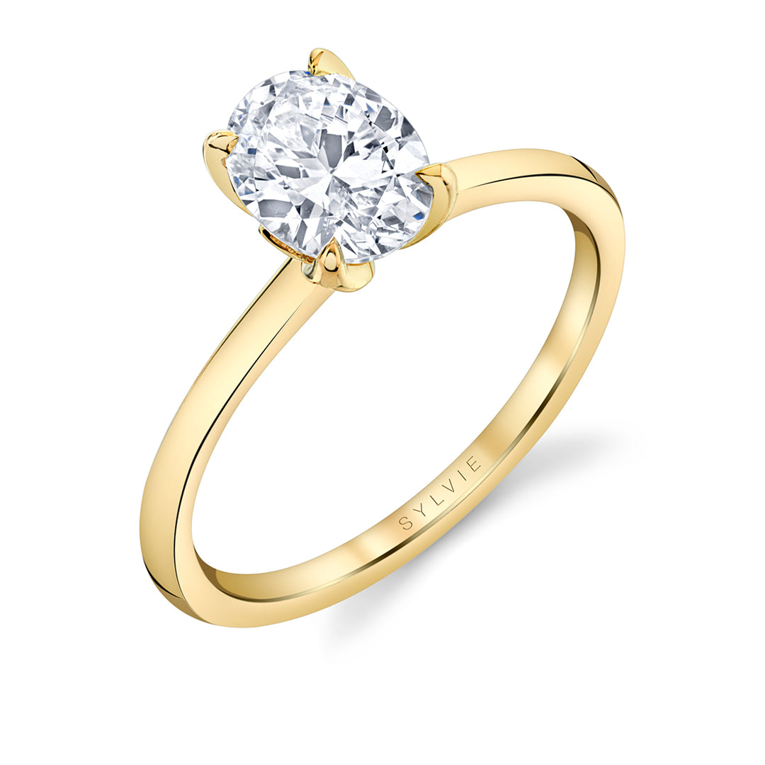 Tulira Solitaire Petal Prong Engagement Ring - Fawn