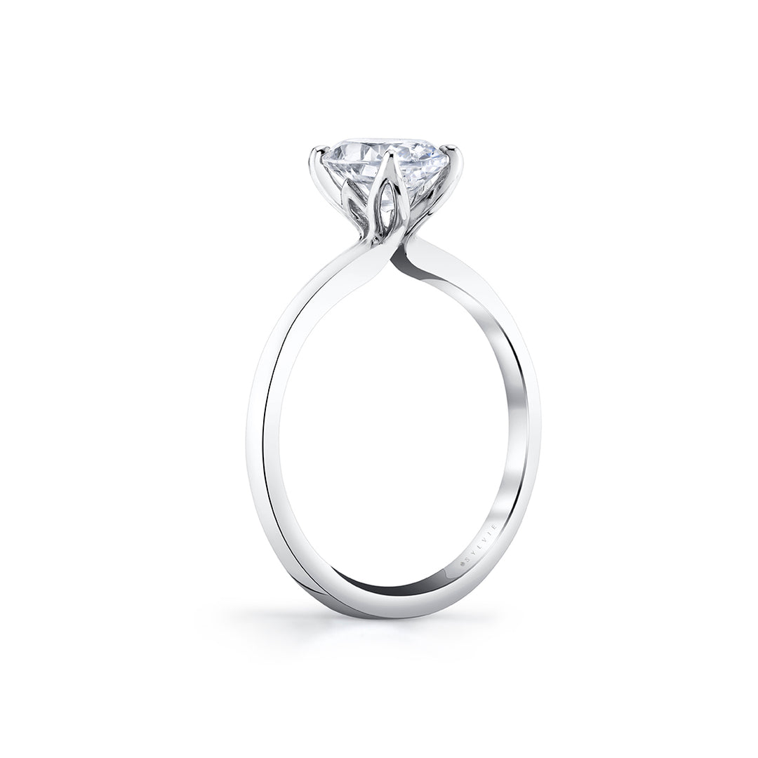 Tulira Solitaire Petal Prong Engagement Ring - Fawn