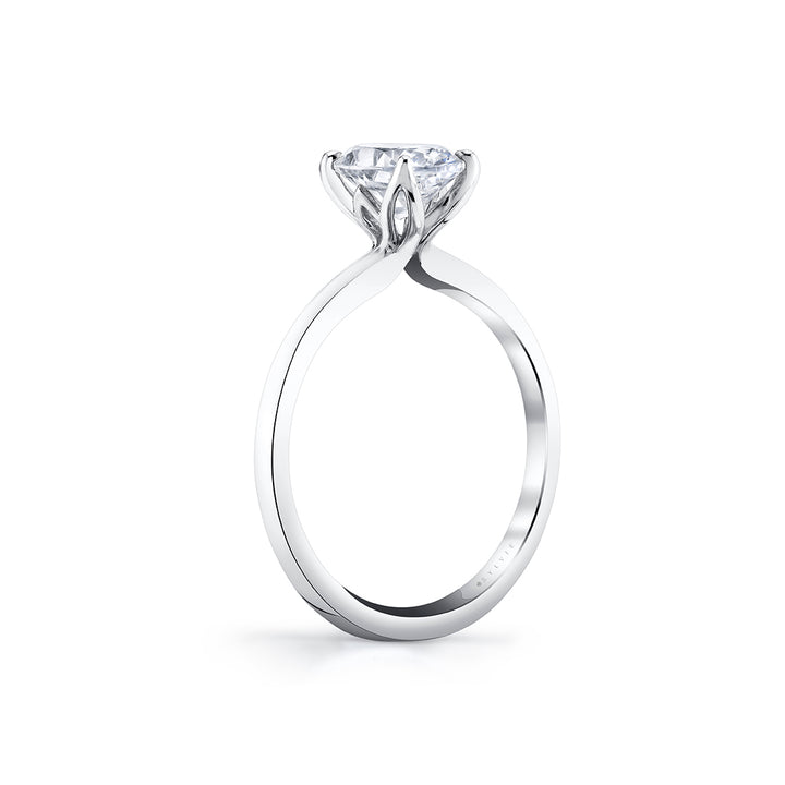 Tulira Solitaire Petal Prong Engagement Ring - Fawn