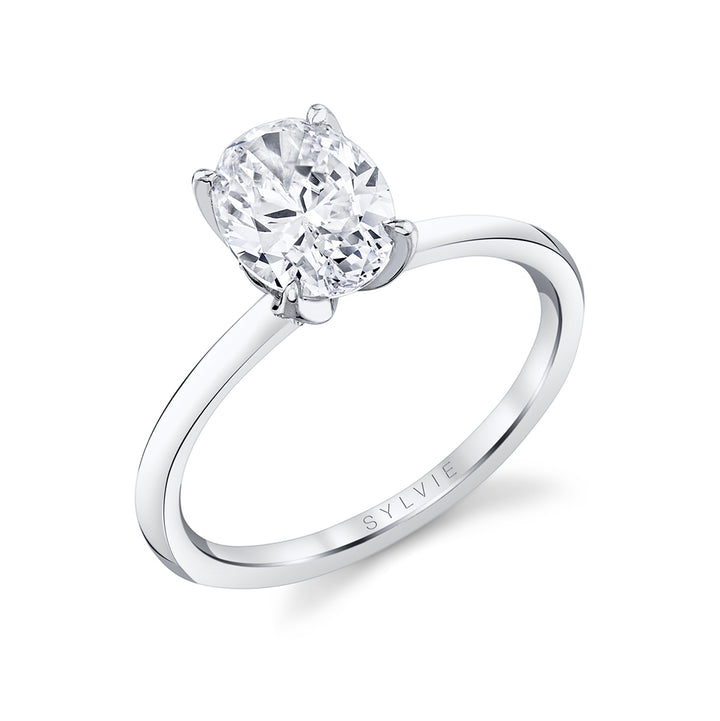 Tulira Oval Cut Solitaire Diamond Petal Prong Engagement Ring - Shay