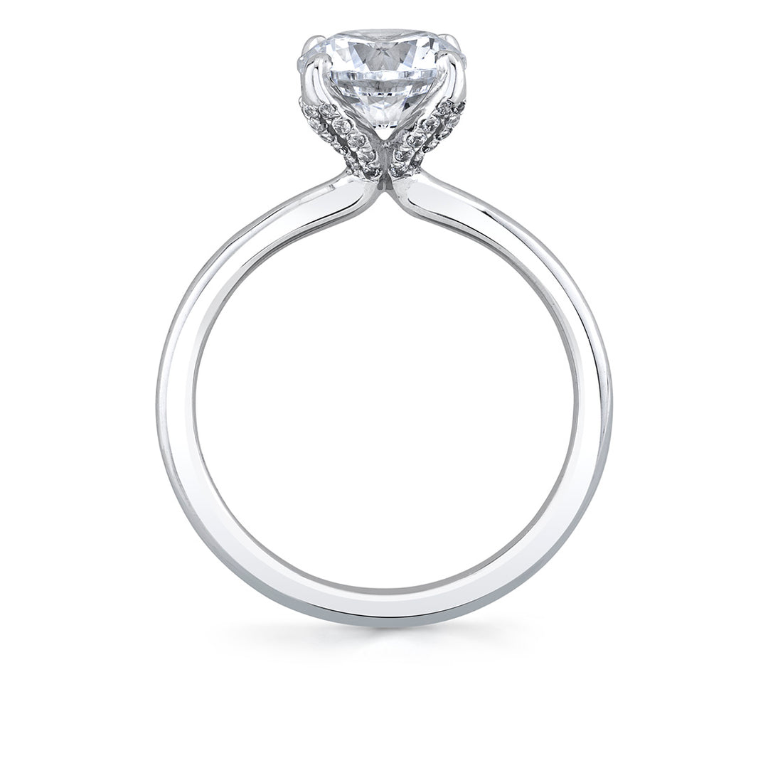 Tulira Solitaire Diamond Petal Prong Engagement Ring - Althaia