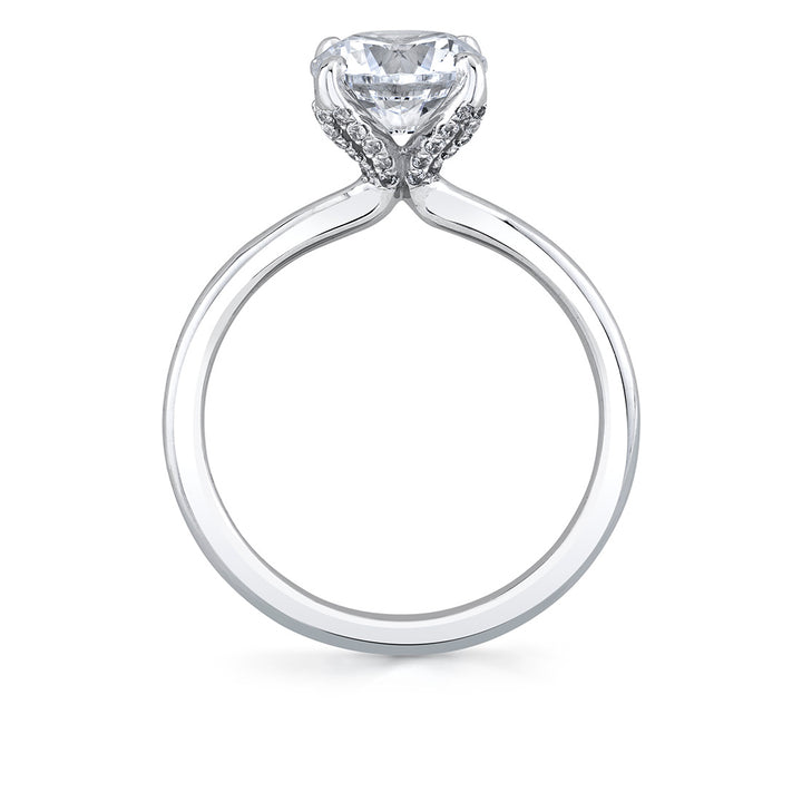 Tulira Solitaire Diamond Petal Prong Engagement Ring - Althaia