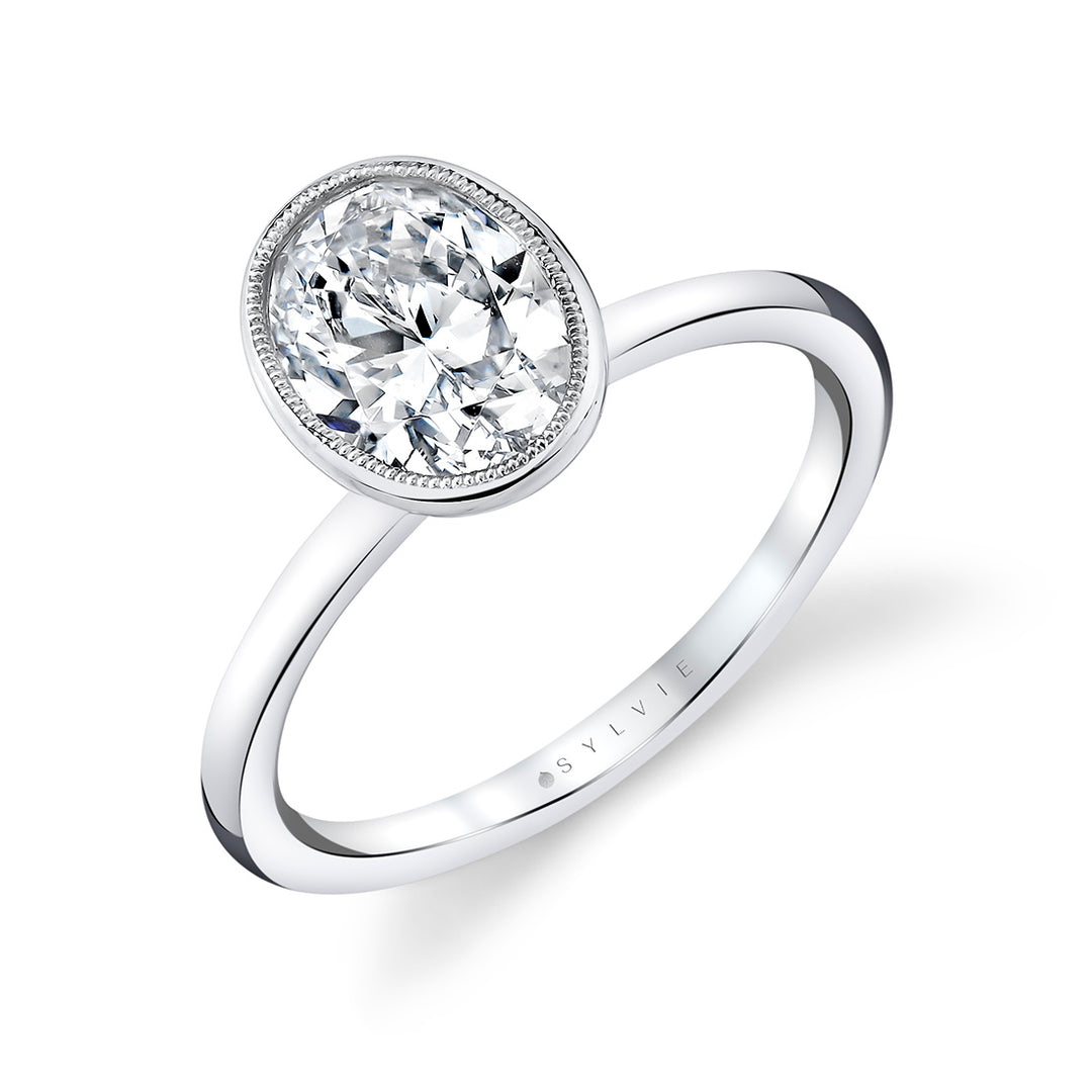 Tulira Bezel Set Solitaire Engagement Ring - Iris