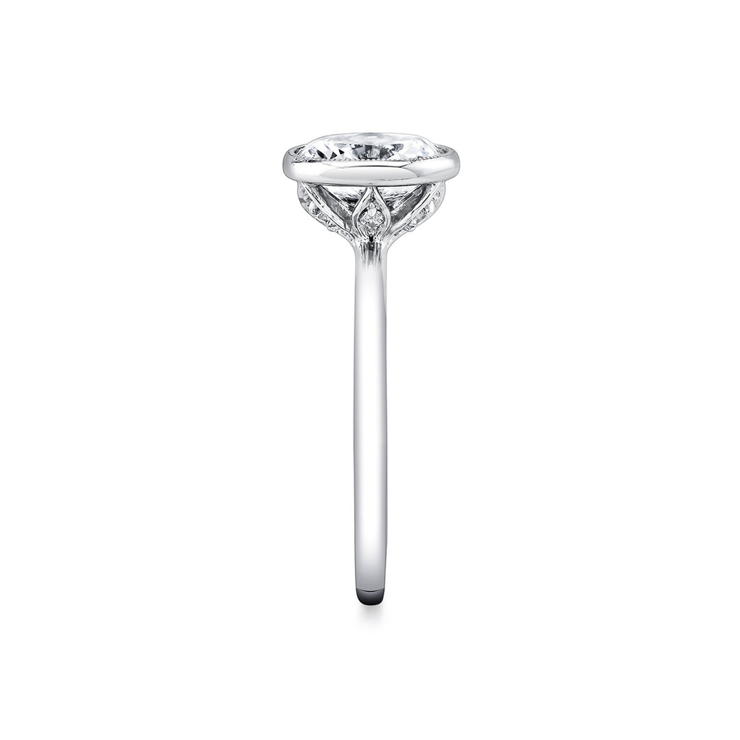 Tulira Bezel Set Solitaire Engagement Ring - Iris