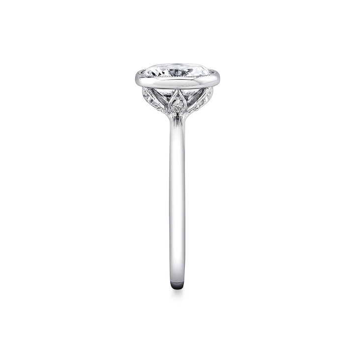 Tulira Bezel Set Solitaire Engagement Ring - Iris