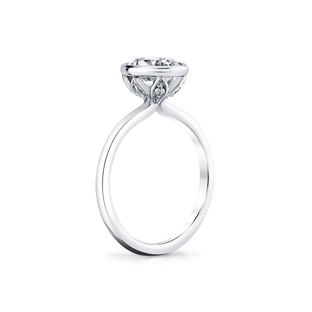 Tulira Bezel Set Solitaire Engagement Ring - Iris